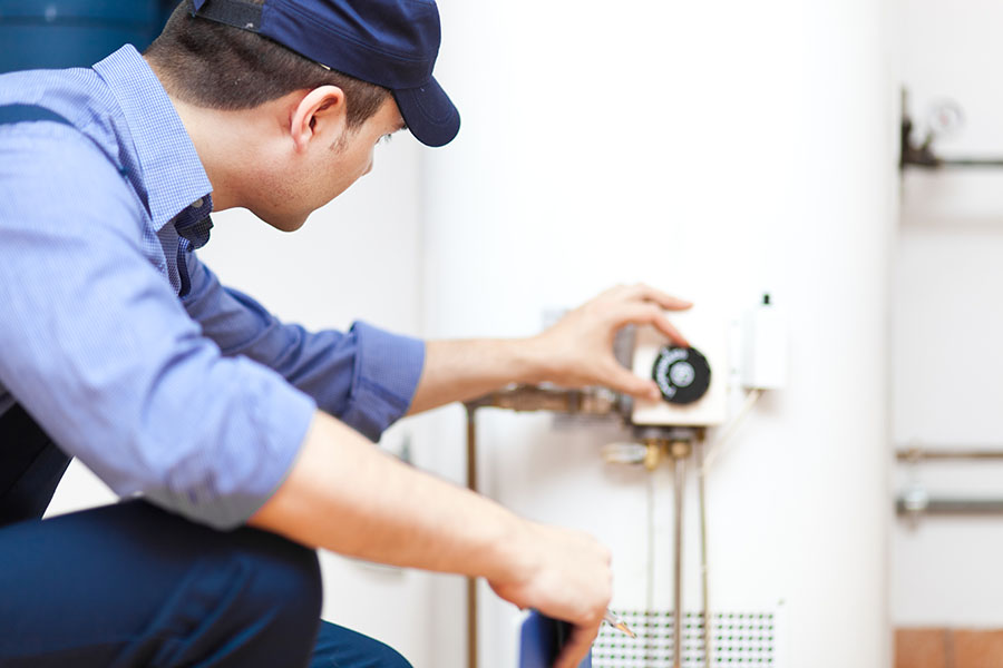 Jones Propane repairing hot-water heater