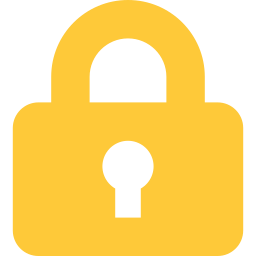 yellow lock icon